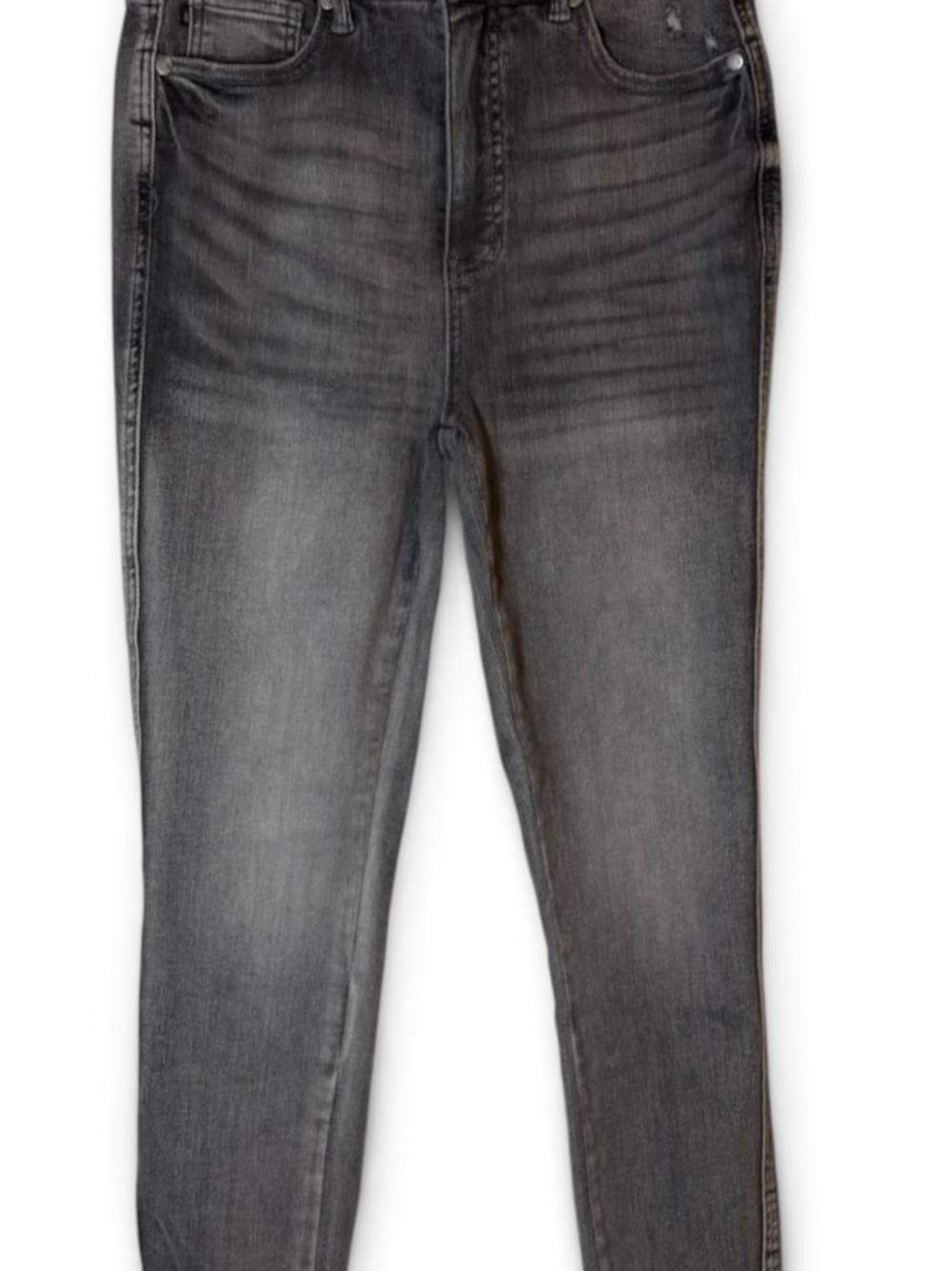 Judy Blue High Rise Tummy Control Released Hem Skinny Jeans Gray 7/28 (JB88792)